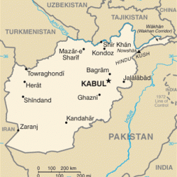 Map of Afganistan and Regional Countries - by CIA 2007